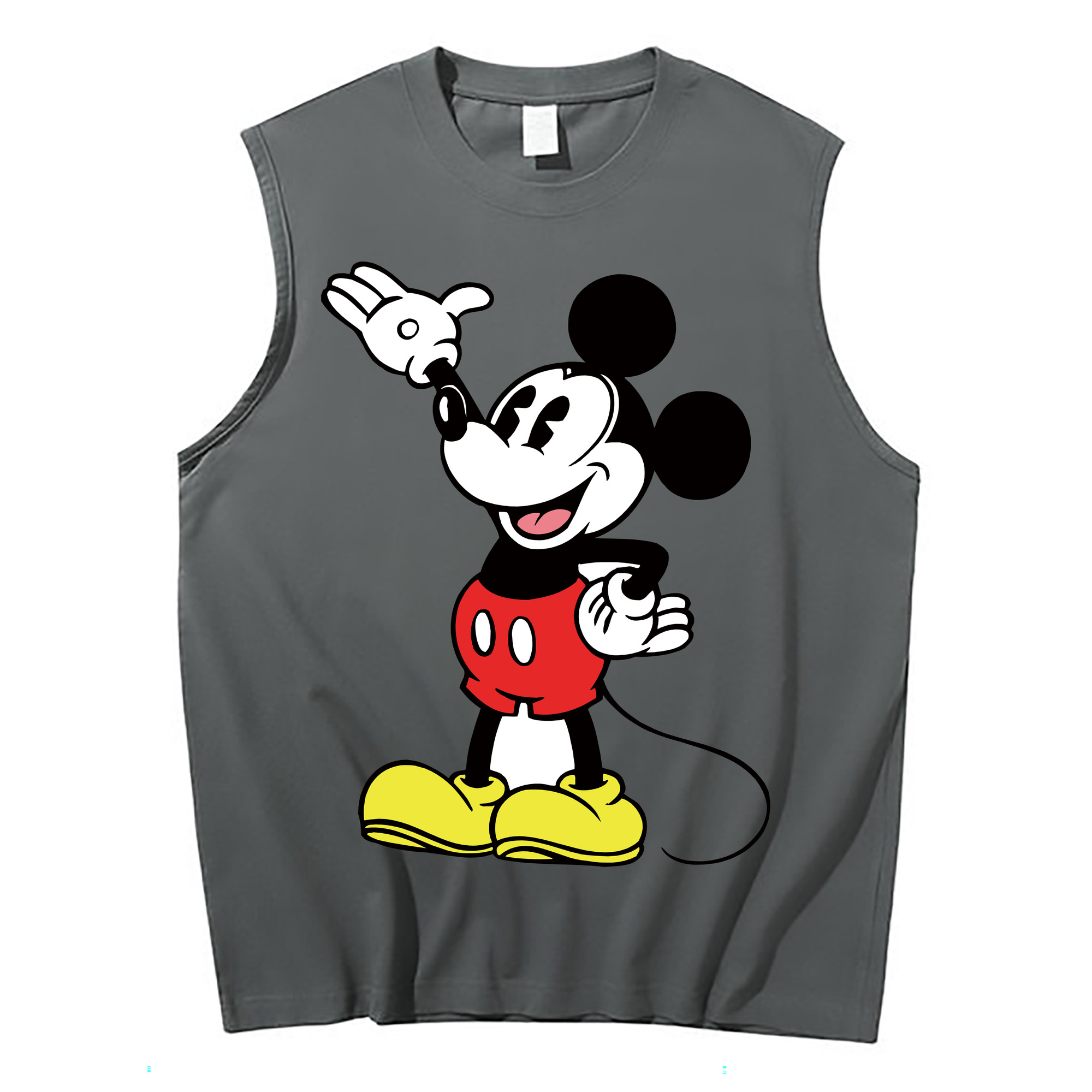 ミッキーマウス Mickey Mouse コットン100％タンクトップ（フロントプリント）